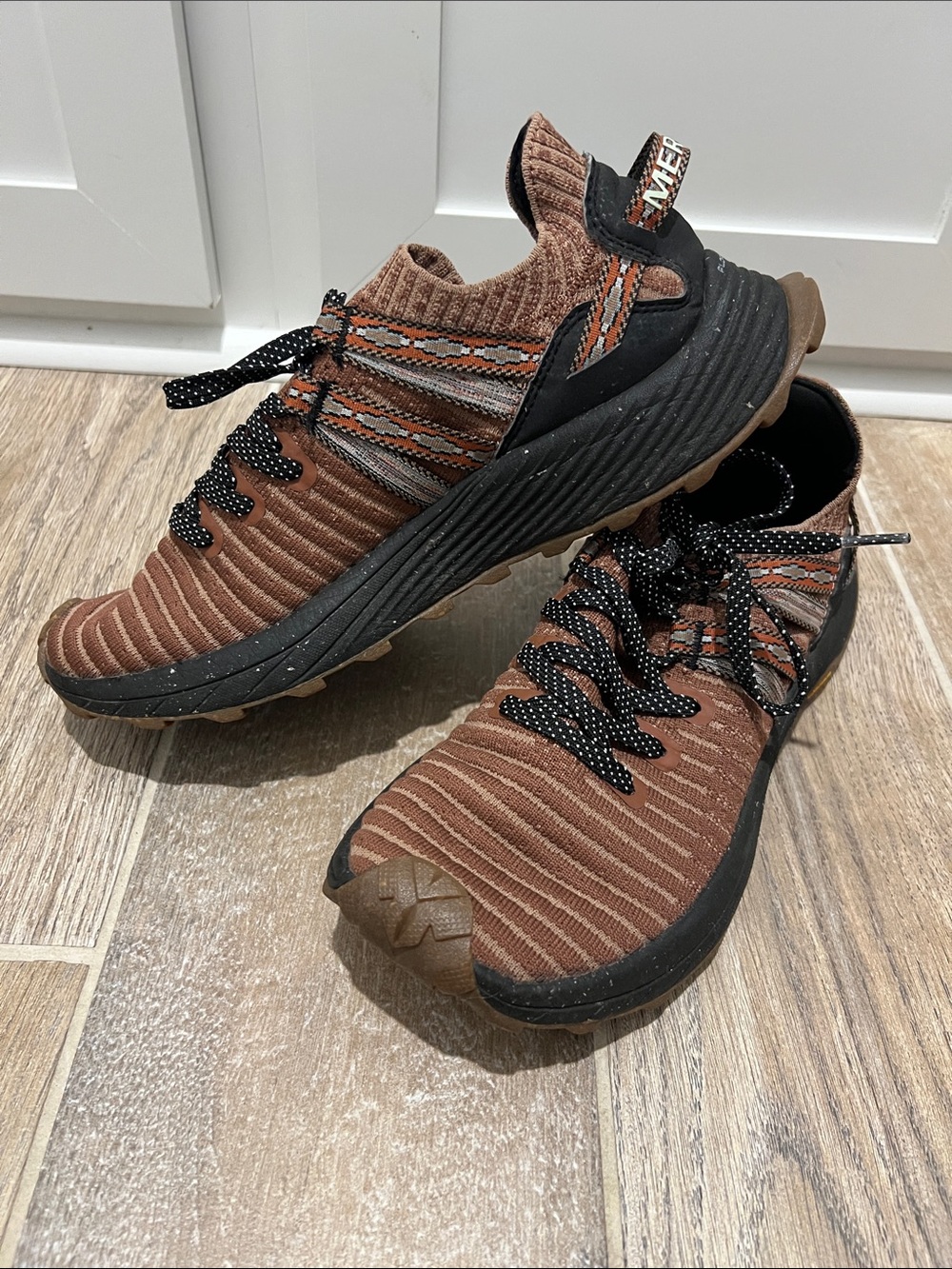Merrell Burgundy Knit Trail-Ready Athletic Shoes